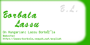 borbala lassu business card
